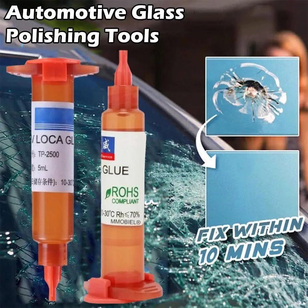 

5ml Transparent Glue Optical Glue Car Window Glass Glass Repair Scratches Tools Polishing Tools Crack Cracks Broken Long A7d1
