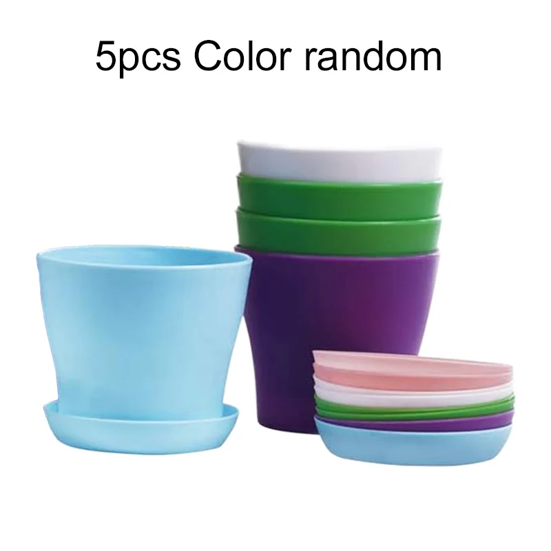 

Пластиковые цветочные горшки 5/10 шт.