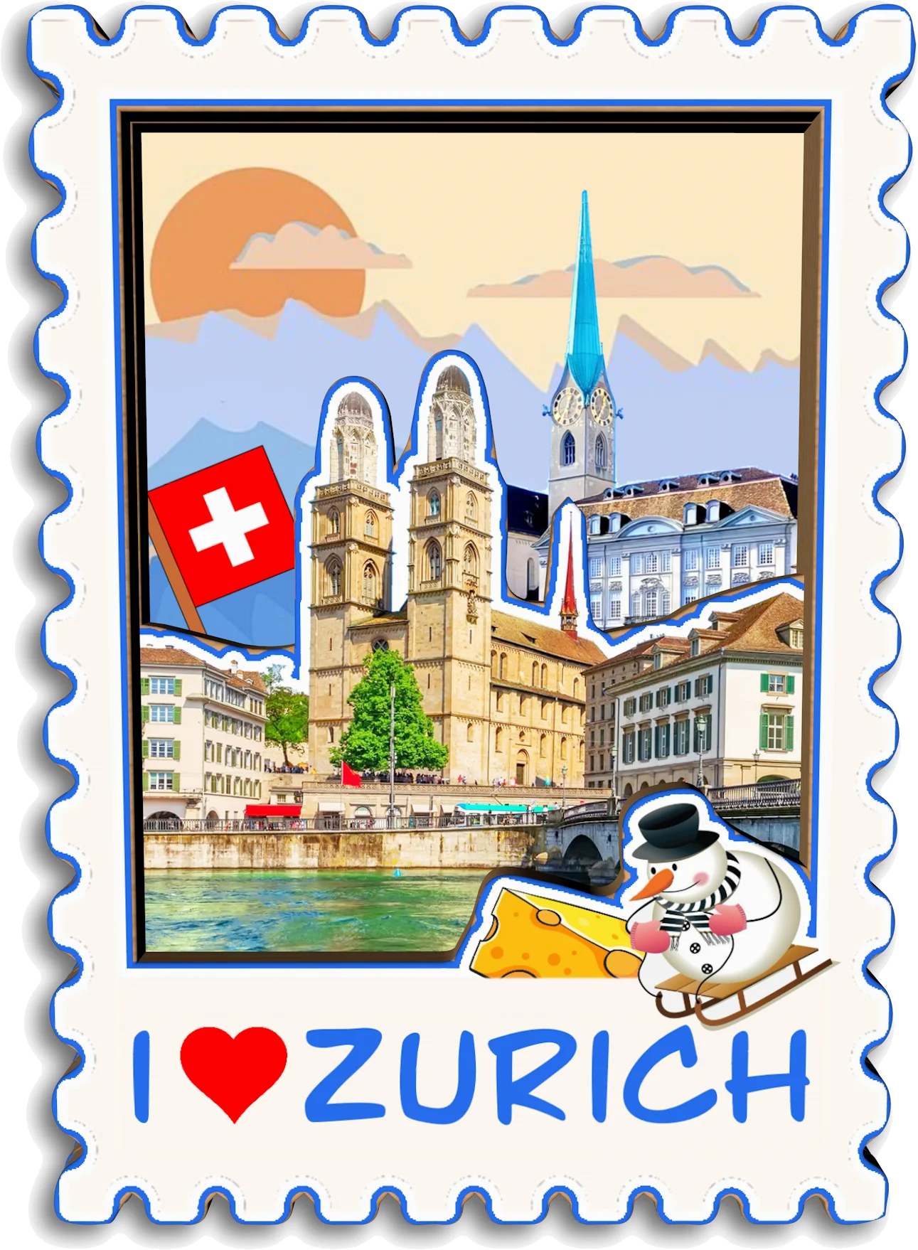Фото Locarno Brienz Engelberg Thun Bellinzona Zurich Женева SWITZERLAND Магнит на холодильник Путешествия Сувенир Подарок №5