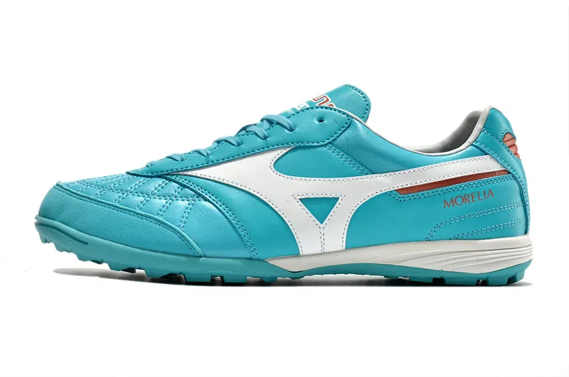 Original Mizuno Creation MORELIA TF M8 Men's Sports Shoes Mizuno Outdoor Sneakers Aqua/White Color Size Eur 40-45
