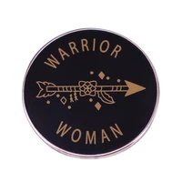 female warrior arrow black circular simplicity television brooches badge for bag lapel pin buckle jewelry gift for friends