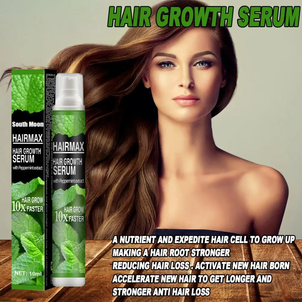 

10ml Hair Growth Serum Smoothing Hair Accelerate Growth Natural Extract Regrowth Spray Anti Loss Treatment Product for Adult