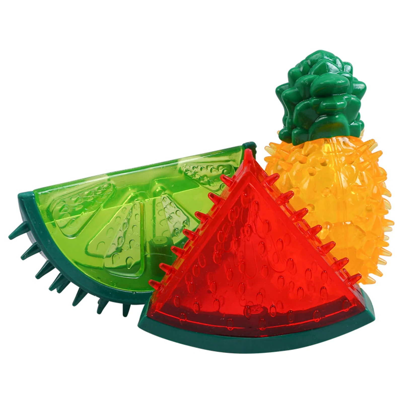 

Dog Chewing Cooling Toy Fruit Lemon Pineapple Watermelon Chew Toy Leakage Food Summer Dog Toys