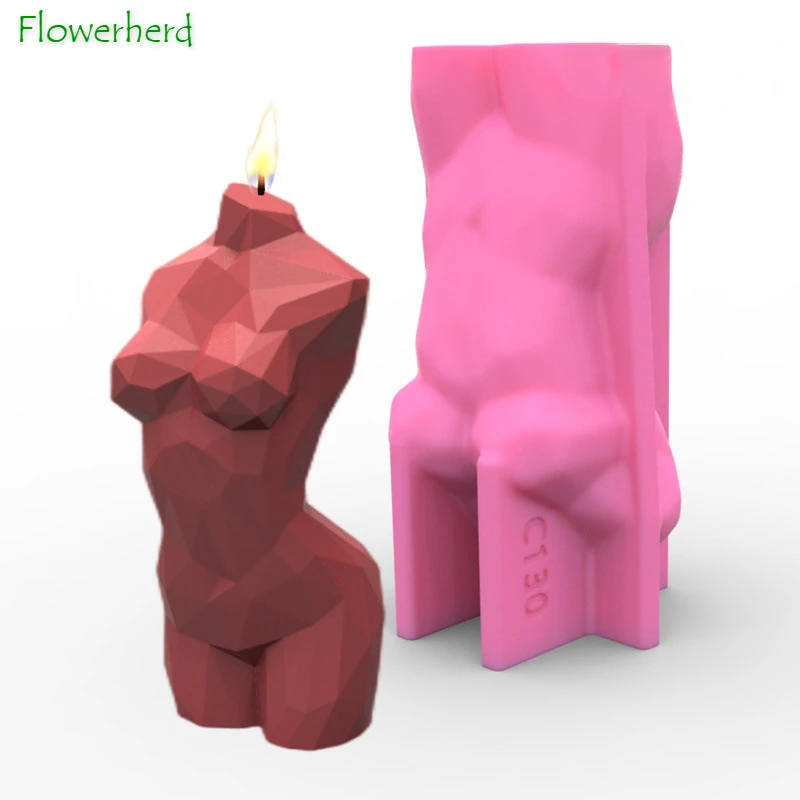

New Large Female Model Silicone Candle Mould Aromatherapy Plaster Mould Chocolate Fondant Mould Candle Making Supplies