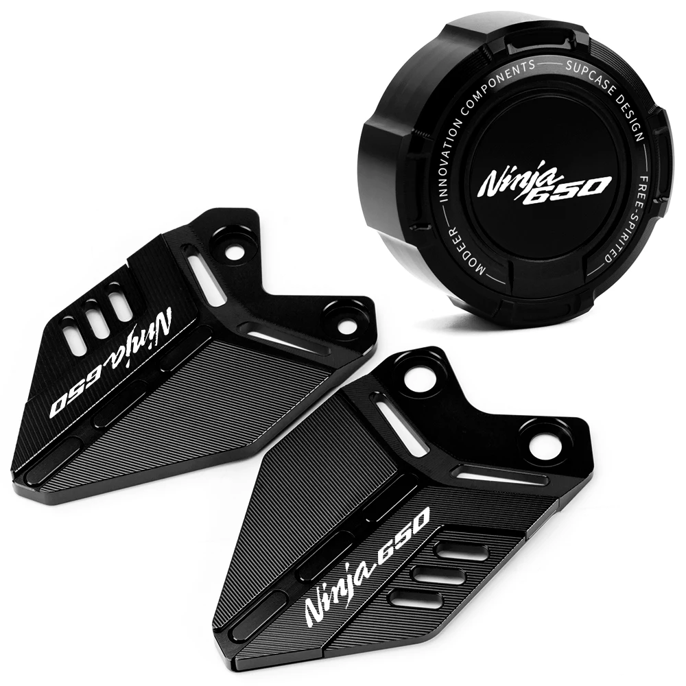 

Ninja 650 Motorcycle Aluminum Heel Protective Cover Guard Kit For Kawasaki Ninja650 Ninj 650 Z650 Z 650 2017 2018 2019 2020 2021