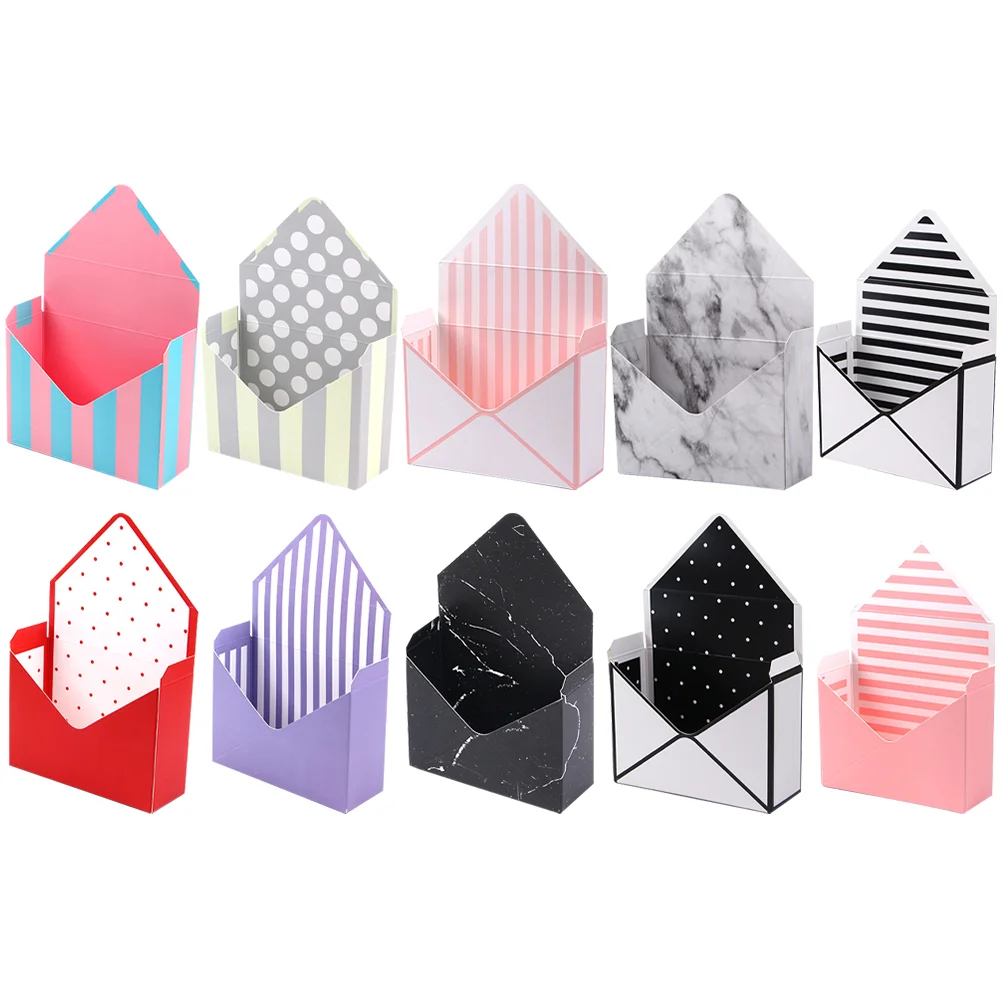 

Storage Box Envelope Shape Case Flower Paper Wrapping Material Candy Containers