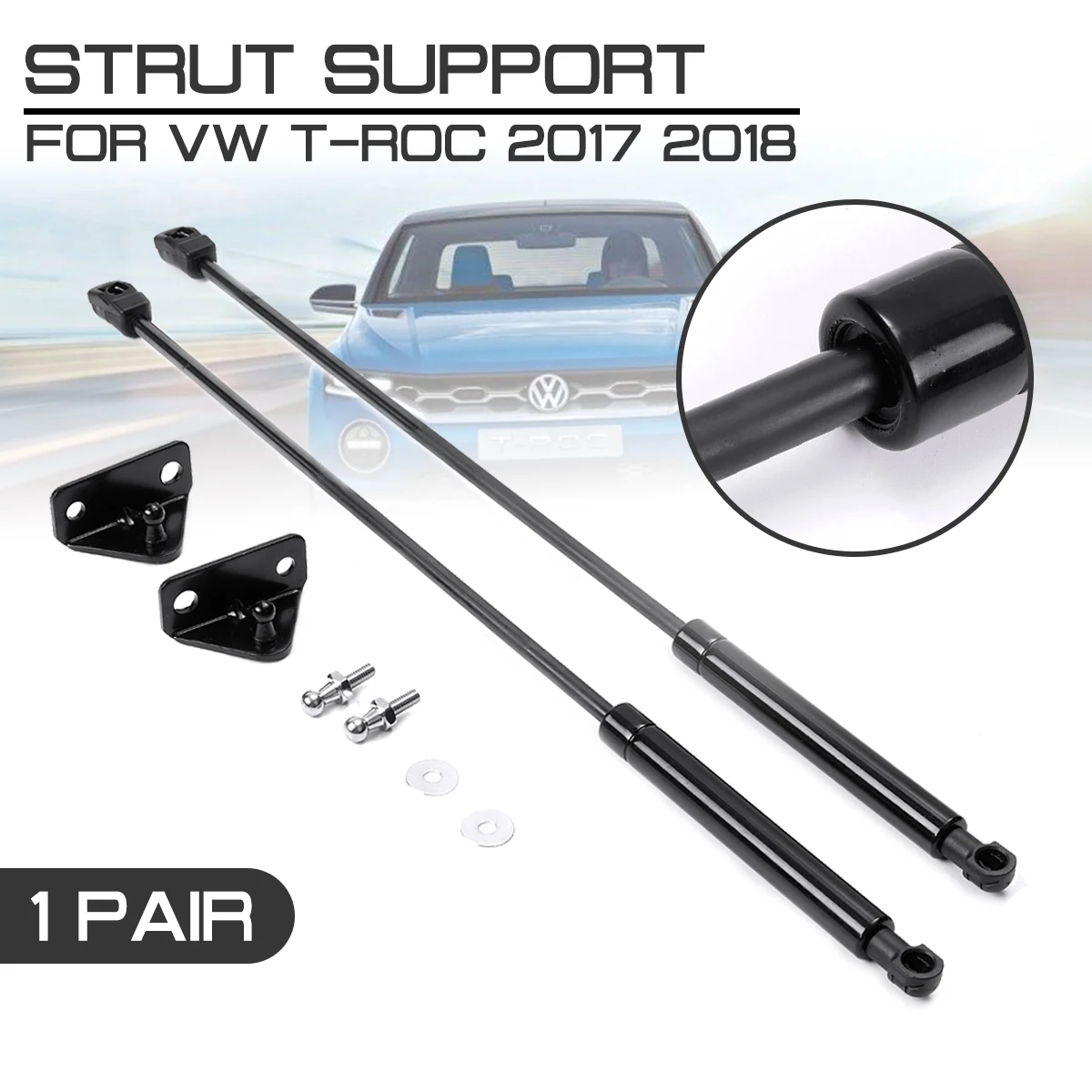 

Struts Bar Car Interior Front Engine Cover Hood Shock Lift Strut Support Props Rod Arm Gas Spring Bracket For VW T-ROC 2017 2018