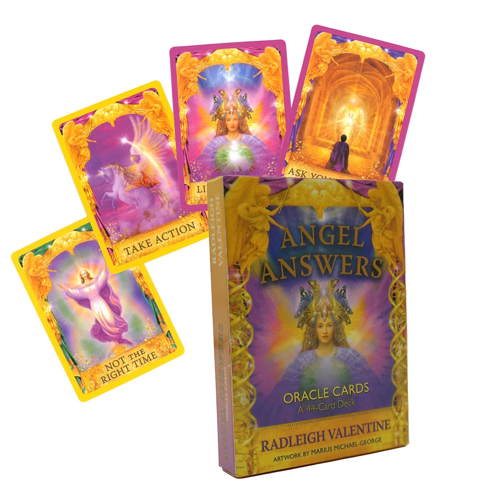 

Angel Oracle Cards New Tarot Deck Collectible Card Organizer Box Adult Board Games for Adults Boardgame Guide Version Witchcraft