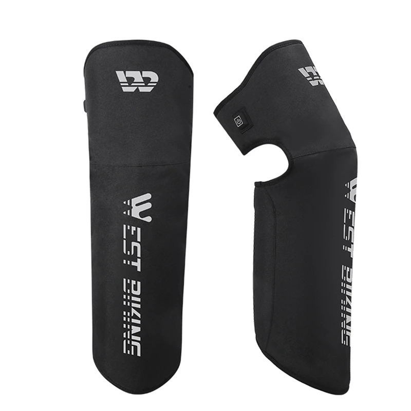 

WEST BIKING Electric Heating Kneepads Winter Windproof Motorcycle Bike Cycling Leg Warmers Hot Compress Therapy Support Brace