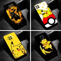 anime pokemon cute pikachu for xiaomi redmi note 9t 9 pro 5g phone case carcasa tpu coque funda soft black