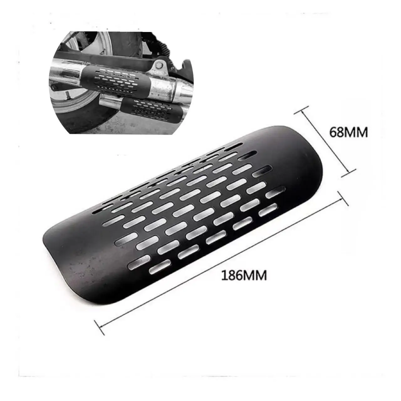 

Подходит для мотоцикла, защитная крышка для выхлопной трубы, тепловая защита, защита от ожогов, совершенно новый