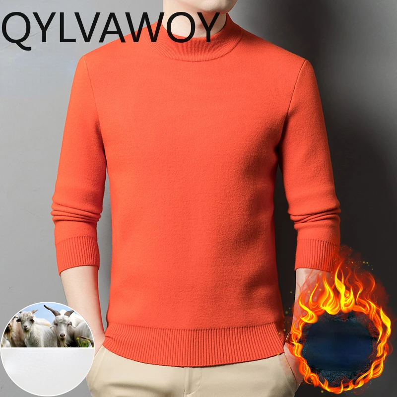 Мужские свитеры QYLVAWOY теплые пуловеры для мужчин осенне-зимняя одежда вязаный