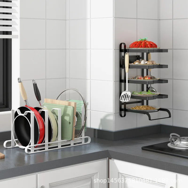 

Kitchen multi-functional side dish tray multi-layer storage superimposed household hot pot special tray artifact rack