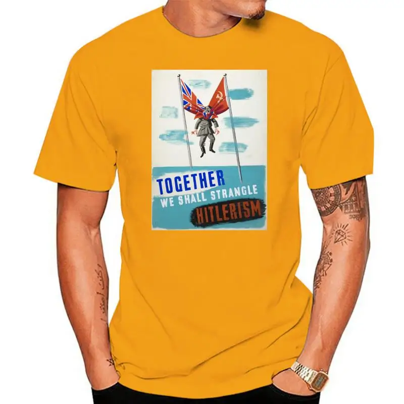 

Men tshirt Vintage poster Strangle Hitlerism Unisex T Shirt women T-Shirt tees top