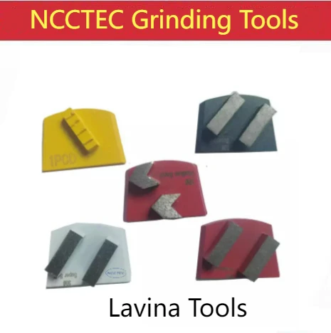 9pcs Lavina Diamond Grinding Block Concrete Abrasive Grinding Pads Shoes Tools Bush Hammer Litchi for Floor Grinder