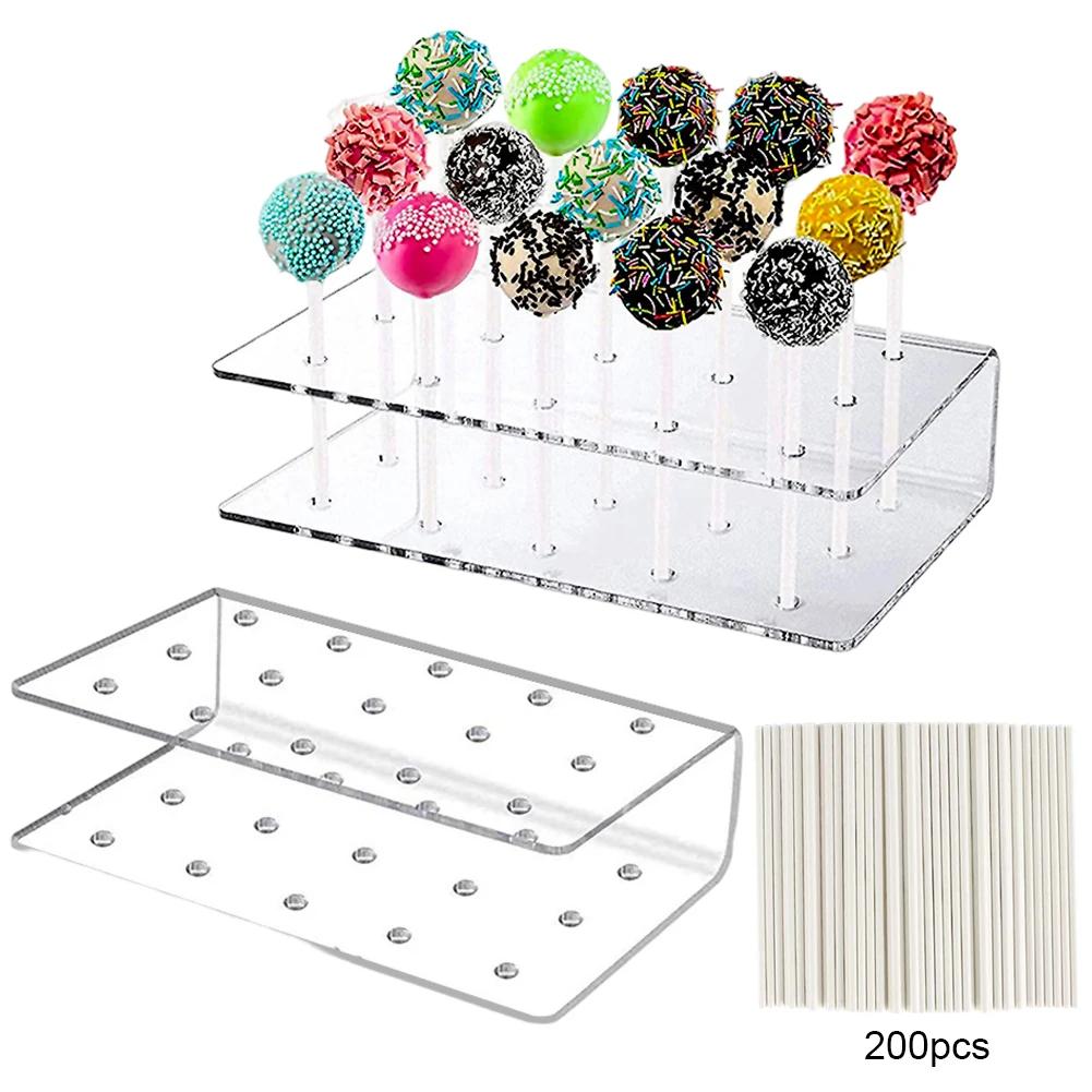 

2pcs For Display Beautiful With Paper Stick Dessert Table Wedding Lollipop Holder Party Supplies Bakeware Birthday Sturdy Family