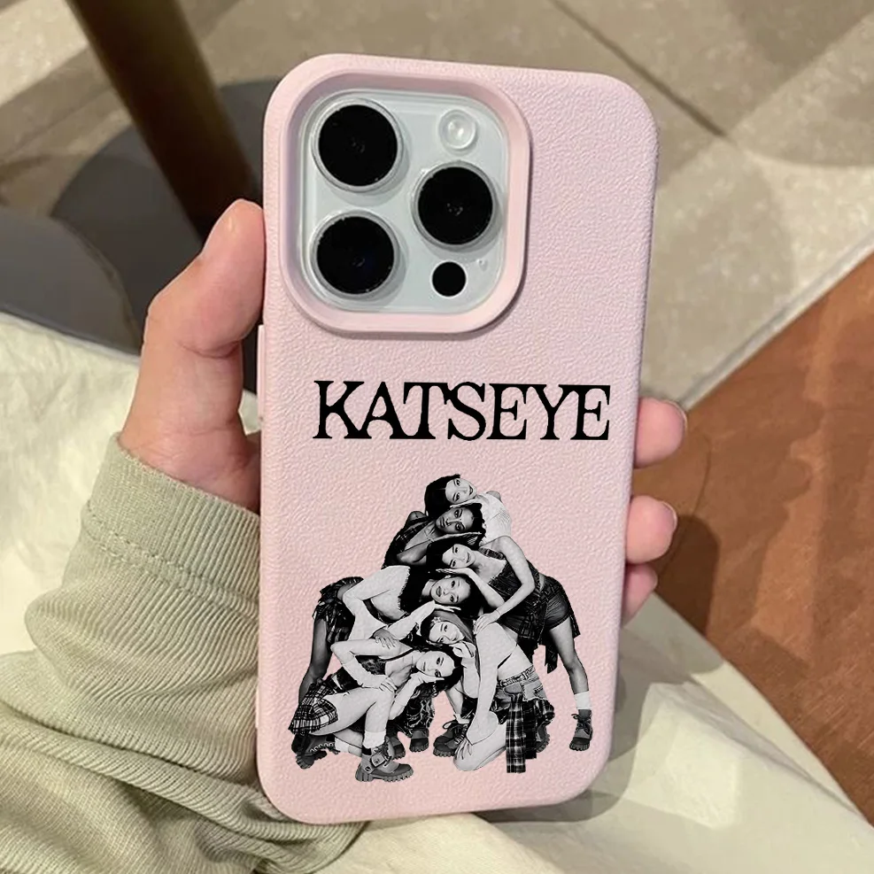 Чехол для телефона KPOP KATSEYES с узором из кожи личи для Samsung S26 S25 S24 S23 S22 S21 S20 S10 Plus FE Ultra 4G 5G, противоударный чехол (art.: 3920d7e5fabca) - 3920d7e5fabca
