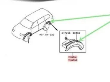 1 шт. без покраски бровей задней двери для Pajero Sport KH задний бампер колесо Montero 2007-2015