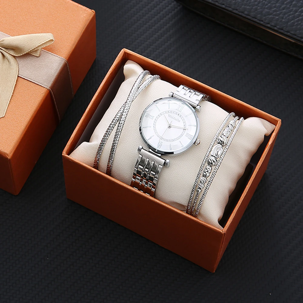 3Pcs Gift set box watches for women fashion design women's bracelet watches 2020 hot sale clock ladies dress  женские часы