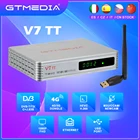 Новинка Gtmedia V7 TT 1080P Full HD DVB-TT2DVB-CJ. 83b поддержка H.265 HEVC10bit 4G ключ с USB WiFi спутниковый кабель ТВ тюнер