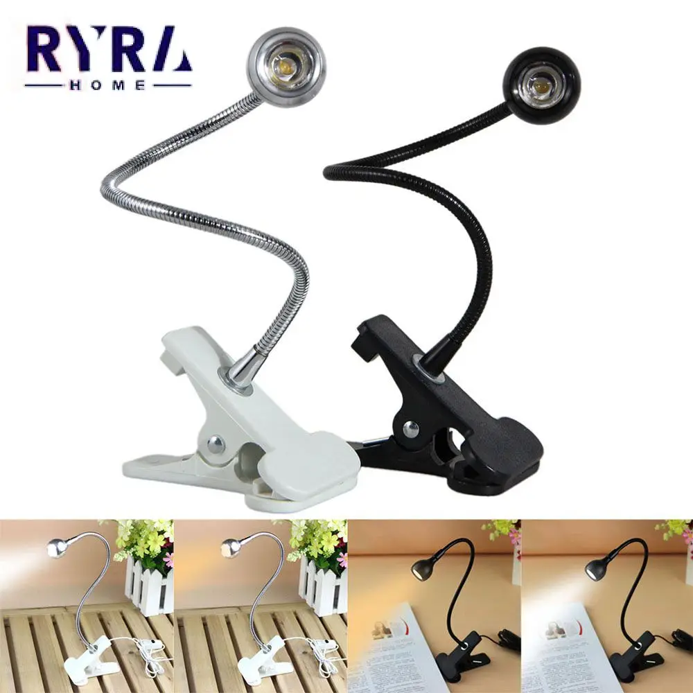 

USB Powered LED Night Light Portable Dimmable One Touch Switch Table Desk Lamp Clip Design Night Reading Book Lighting Lamps