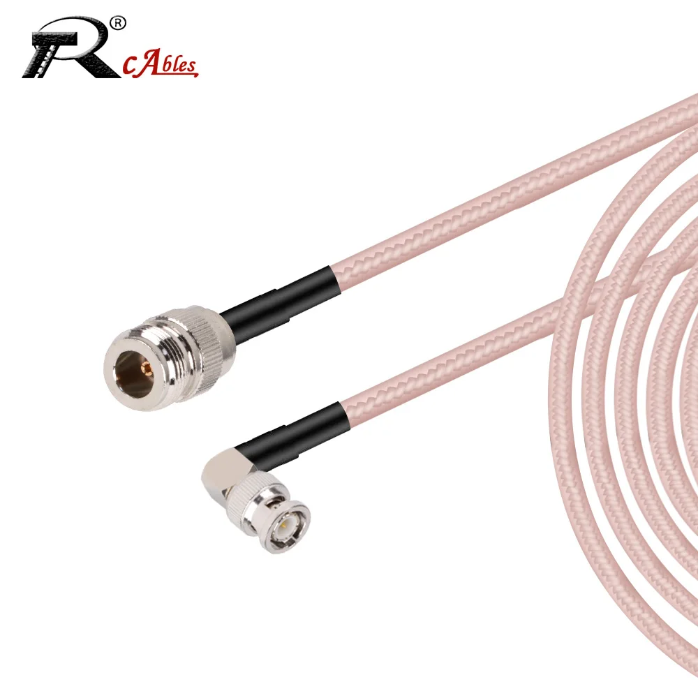 

Коаксиальный удлинитель для радиоприемника, переходник с разъемом N «мама» на гнездо BNC «папа» под прямым углом, RG316, для радиолюбителей, FM-тр...