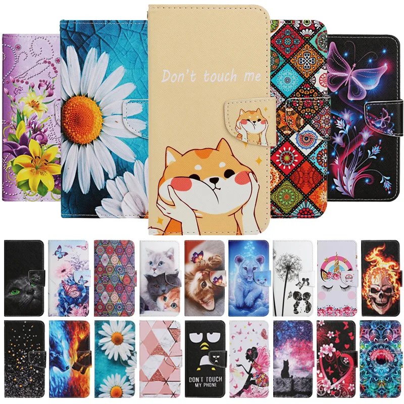 

Fashion Leather Flip Case on For Huawei Honor 20 Honor 20 lite 10i 20 9X Lite 9A Coque Magnetic Painted Stand Wallet Phone Cover