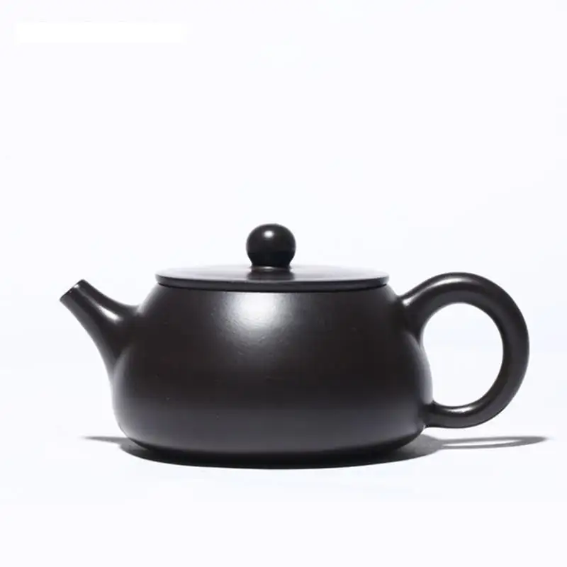 

170ml Yixing Stone scoop Teapots Master Handmade Purple Clay Tea Pot Raw Ore Black Mud Beauty Kettle Chinese Tea Set Gifts