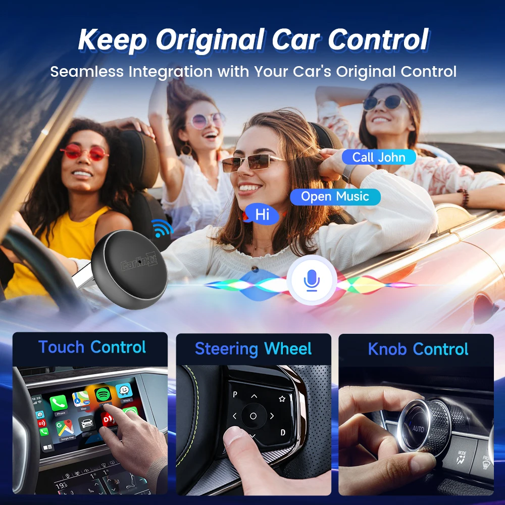 Фото Беспроводной адаптер CarlinKit MINI Ultra 3, проводной к беспроводному Android Auto Box, USB-ключ Plug and Play, Wi-Fi, автоматическое подключение №4