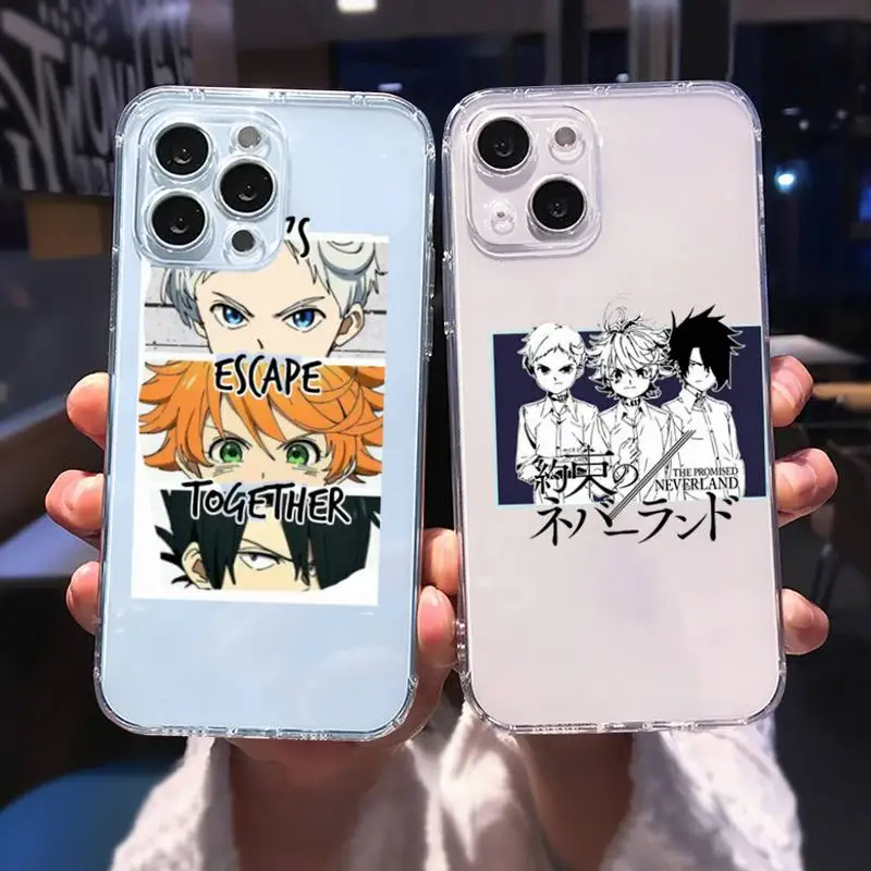 

The Promised Neverland japanese anime Phone Case For iphone 13 12 11 8 7 plus mini x xs xr pro max Transparent soft
