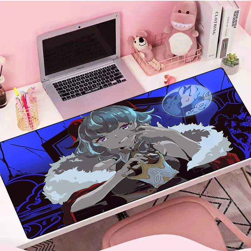 

Ganyu Genshin милый коврик для мыши, аксессуары для игрового стола, коврик для клавиатуры, Аниме Коврик для мыши, Настольный коврик, милые геймерск...