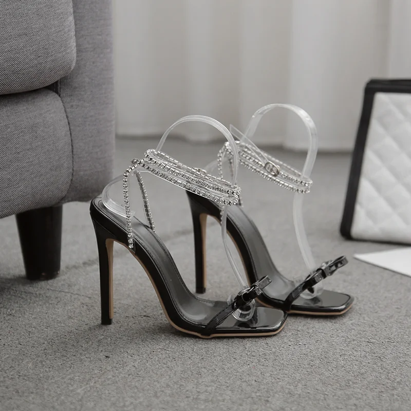 

Summer Women Sexy High Heels Butterfly Knot Gladiator Sandals Party Dress Buckles Shoes Rhiestones Heels Women Fashion All-match
