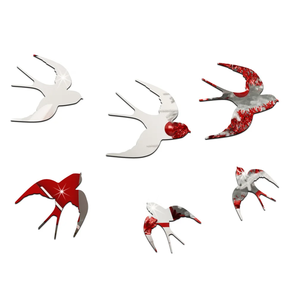 

1PC Peel and Stick Acrylic Removable Non- Swallow Mirror Decals Wall Stickers for Bedroom