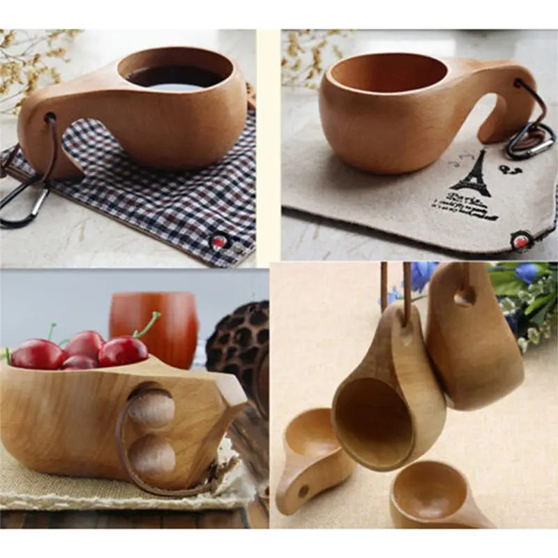 

New Chinese Portable Wood Coffee Mug Rubber Wooden Tea Milk Cups Water Drinking Mugs Drinkware Handmade Juice Lemon Teacup Gift
