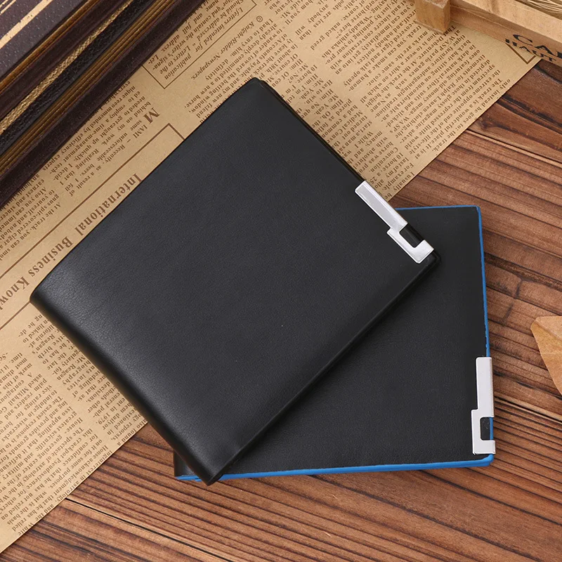 Мужской тонкий кошелек мужской короткий дизайнерский брендовый мягкий чехол для