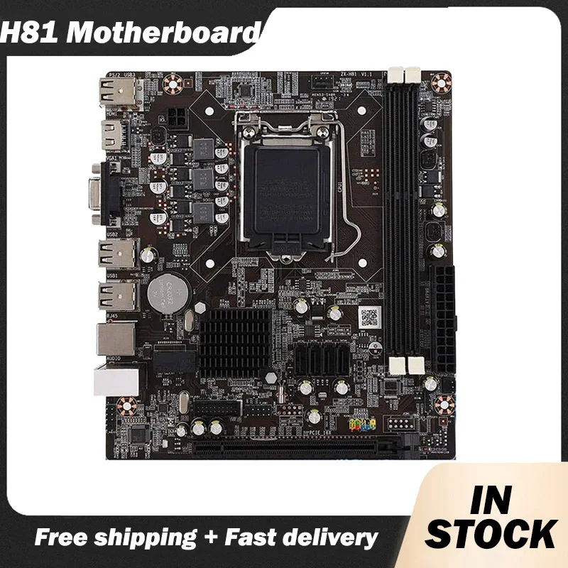 

H81 Motherboard LGA 1150 Socket for Desktop Intel LGA1150 I3 I5 CPU DDR3 Memory VGA HDMI-compatible Mainboard 100% Tested
