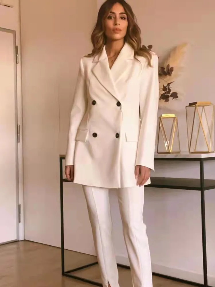 

PUWD Women V Neck Waist Long Sleeve Blazer 2022 Spring Fashion Ladies High Street Vintage Blazer Female Solid Color Blazer