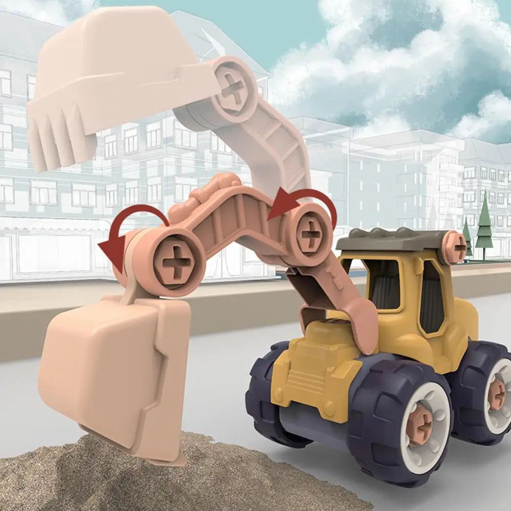

Creative Minuature Truck Loading Unloading Plastic DIY Truck ToyAssembly Engineering Car Set Kids Educational Toy For Boy Gifts