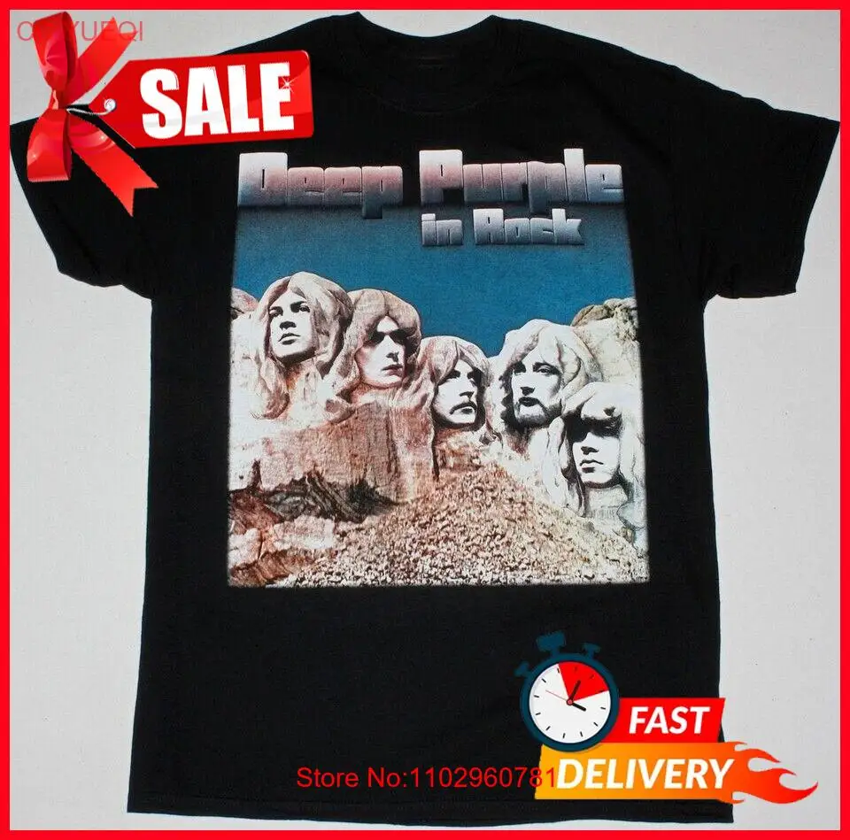Черная футболка Deep Purple In Rock унисекс хлопок S-5XL