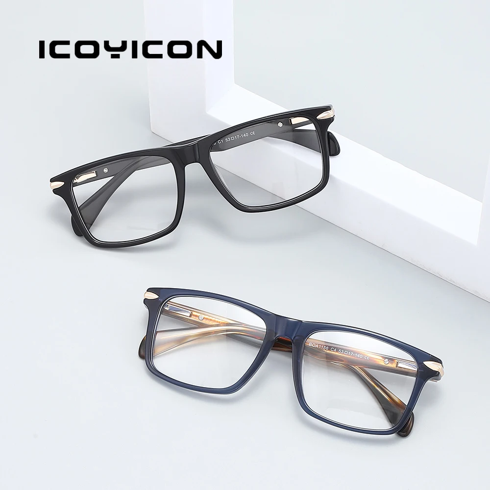 

Оправа для очков по рецепту, оптические очки, роскошные корейские мужские женские мужские ацетатные квадратные простые весенние петли BOA1156