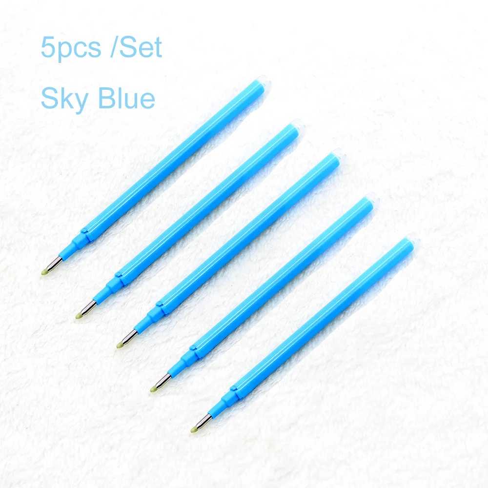 0.7mm /0.5mm Erasable Pen Refill Blue Black 8 Color Ink Office Accessories Stationery Erasable Pens Refill Rods Retractable images - 6