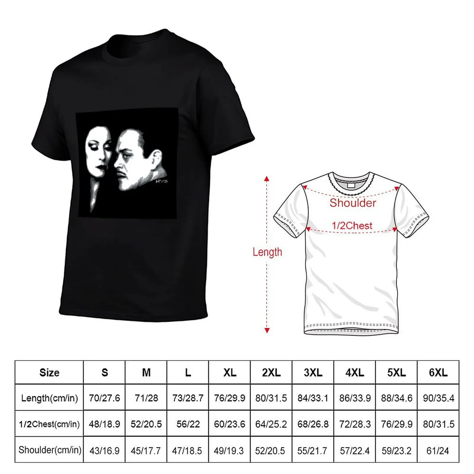 Футболка Gomez and Morticia, черная, из 100% хлопка, однотонная, мужская, в упаковке (art.: 3920d4f149f65) - 3920d4f149f65