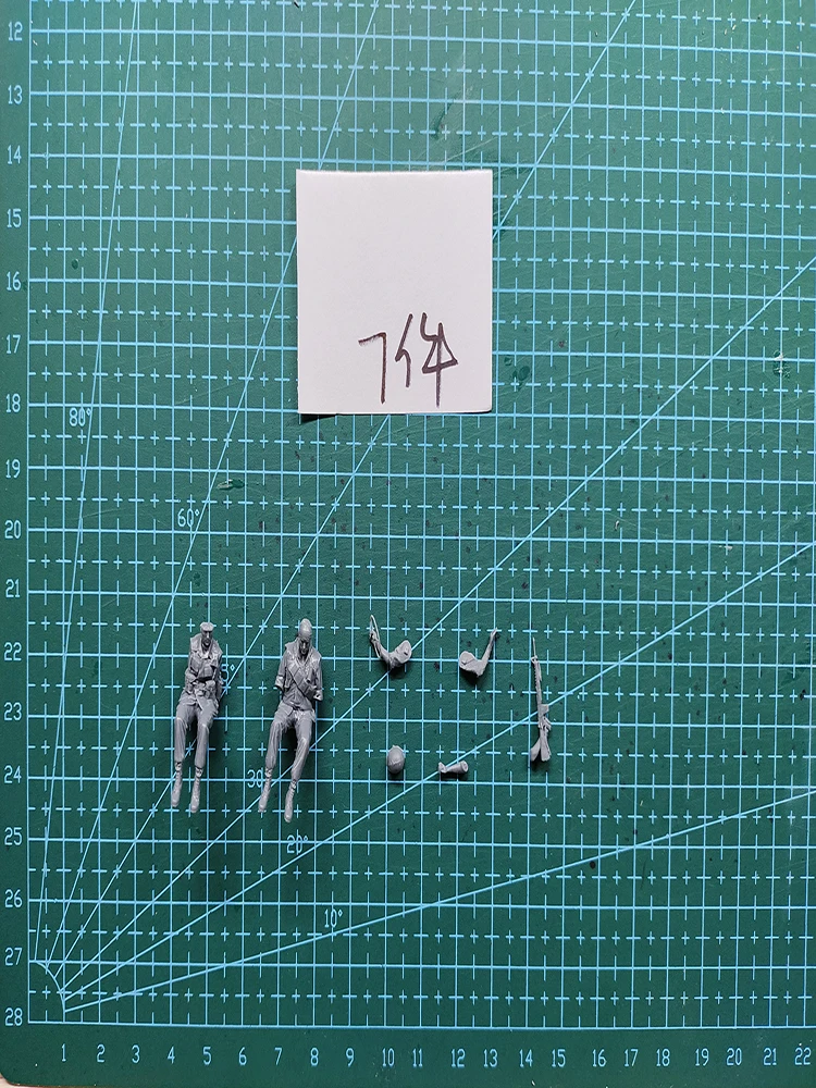 Разобранный 1/48 современный офицер Фэнтези солдат Экипировка 2 человек Статуэтка