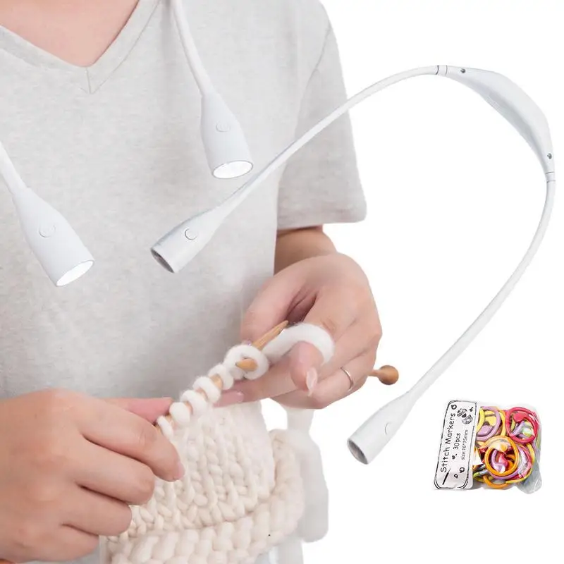 

Led Hug Light Reading Neck Led Knitting Book Light Hands-Free Knitting Crochet Craft Light Portable USB Knitting And Crocheting