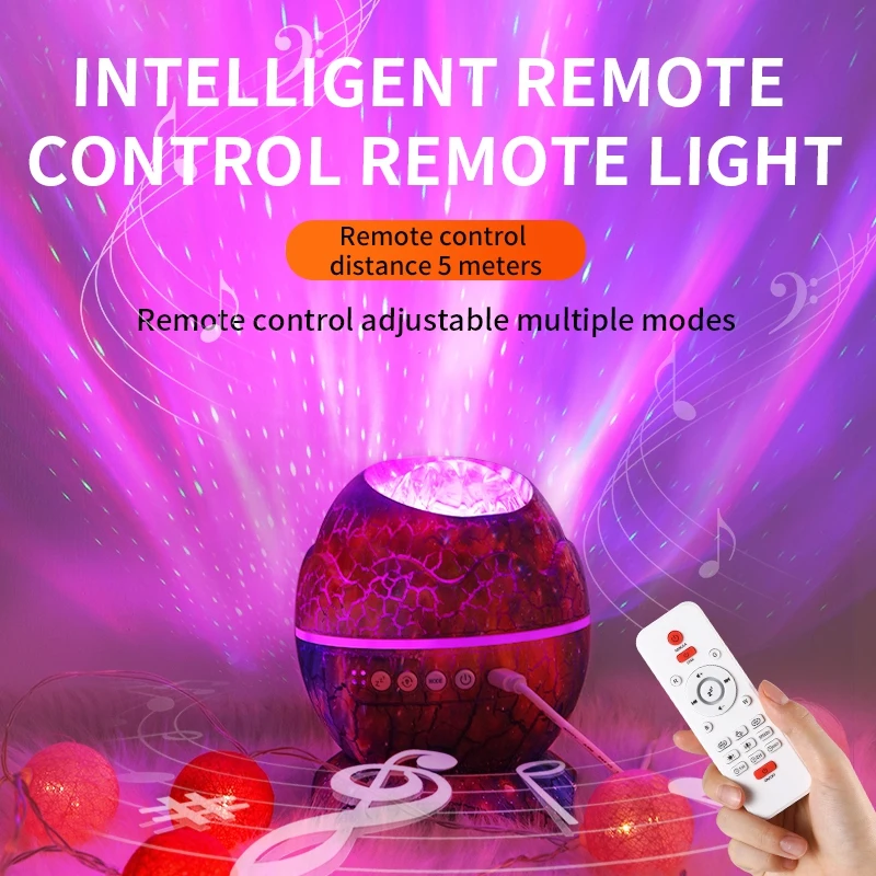 

LED Star Projector Night Light With Remote Music Bluetooth Projection Desk Lamps For Bedroom Decor Kid's Gift Atmosphere Light