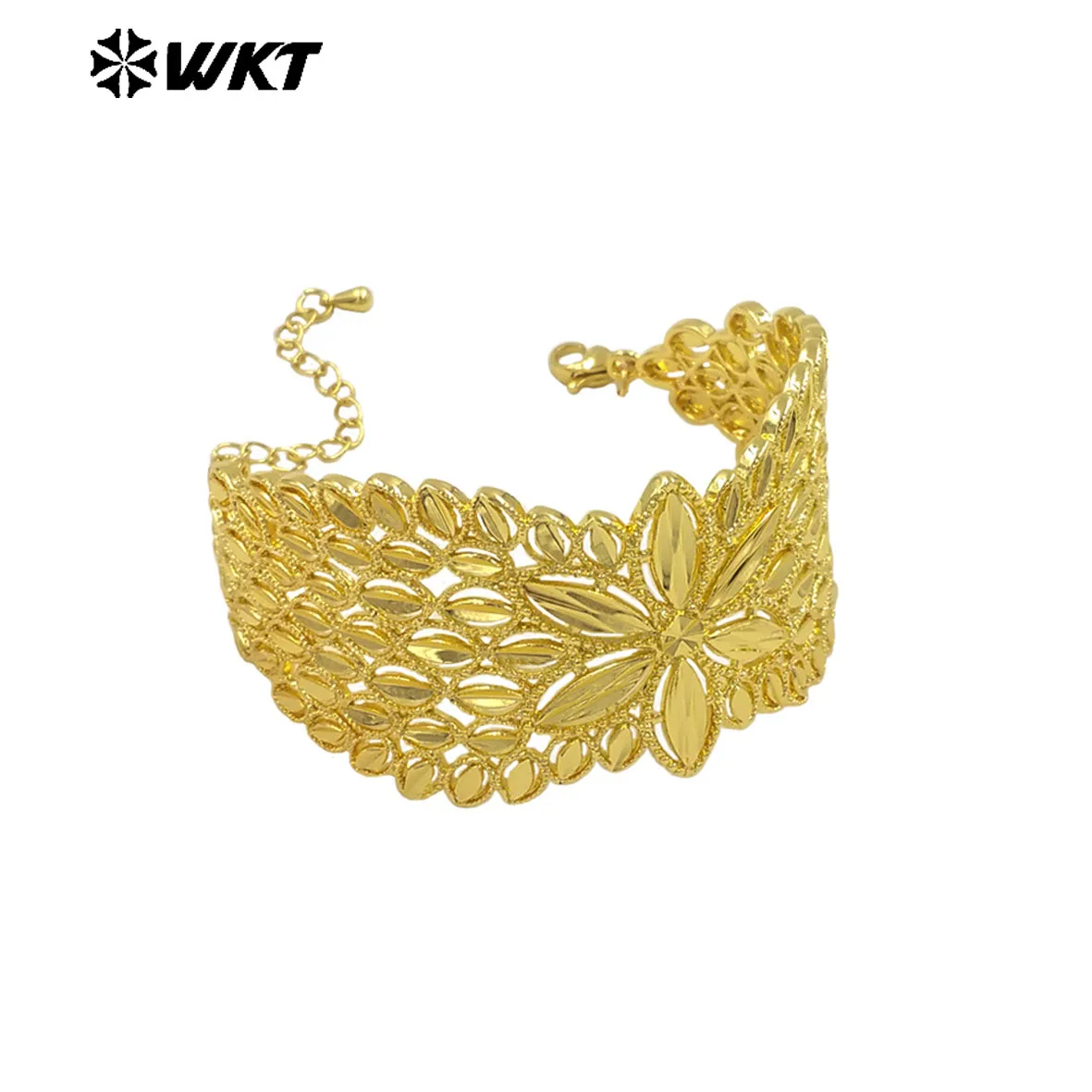 WT-B676 Новое поступление 18-каратное позолоченное натуральное латунь широкий