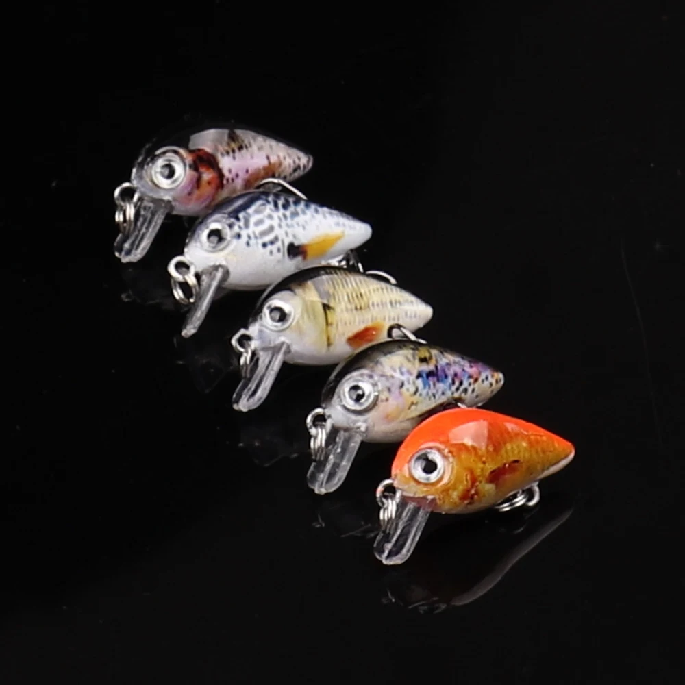 

5pcs/box 3cm 1.5g Mini Crankbait Fishing Lures Topwater Artificial Hard Bait Minnow Swimbait Wobblers Carp Fishing Lure Set