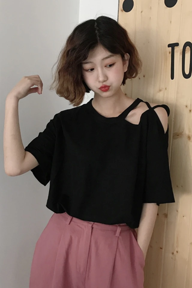 

Short Garment 2020 Women pink Top Shirt Sleeve
