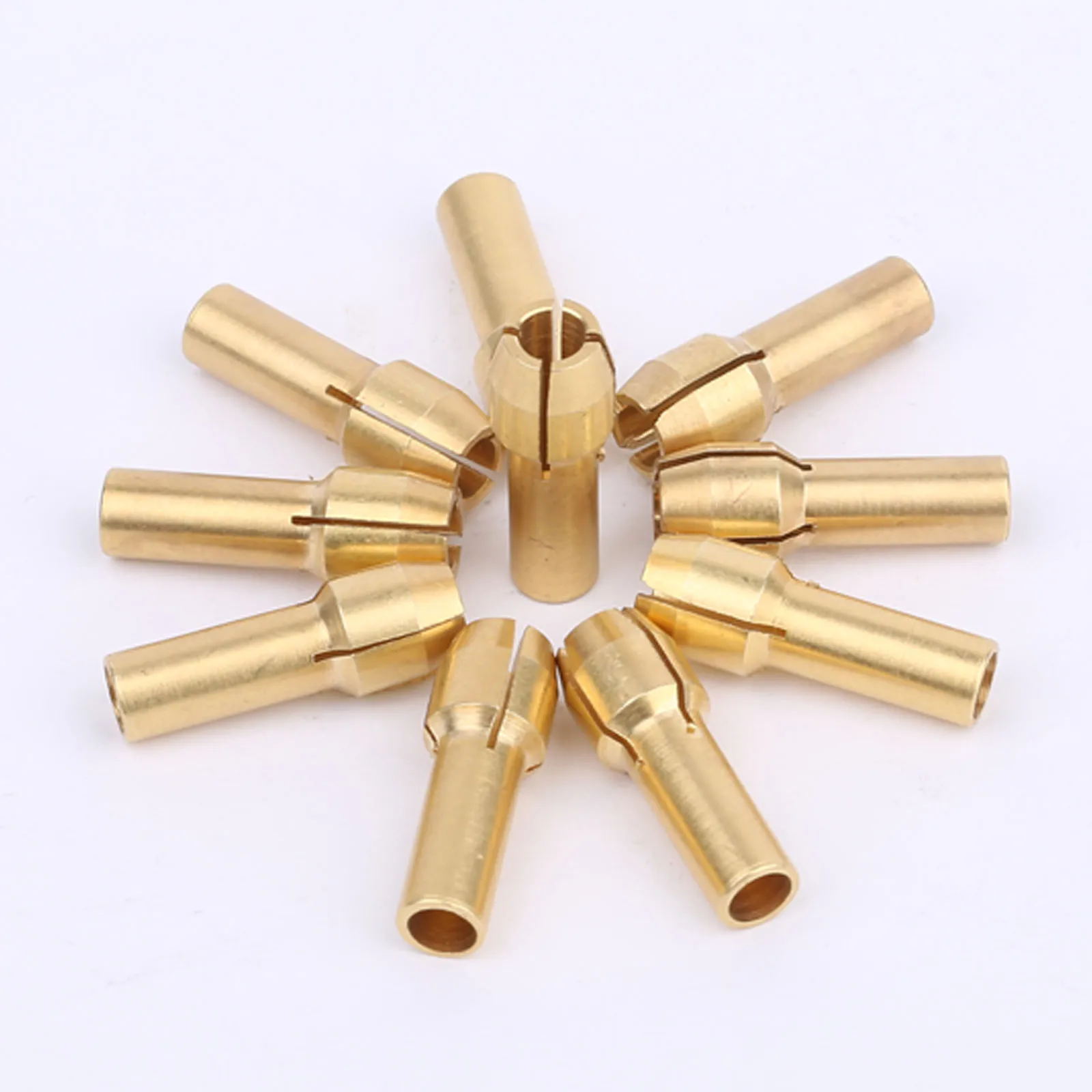 

10PCS Mini Drill Chucks Adapter for DREMEL Brass Collect 3.2mm/1/8" for Rotary Power Tool Accessorie Hold 2.9-3.2mm Shank DRELD