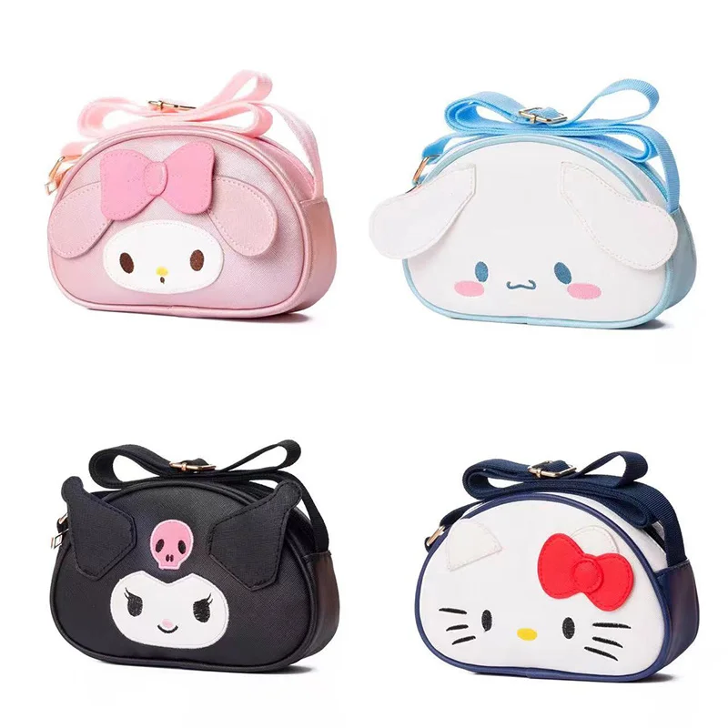 

Sanrioed Kawaii мультяшная форма PU сумка на плечо My Melody Cinnamoroll Kuromi KITTY аниме милая сумка для хранения подарок на день рождения для девушки